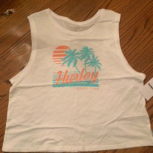 White Hurley Muscle Tank